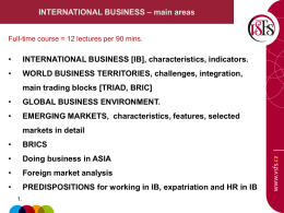 INTERNATIONAL BUSINESS [IB]