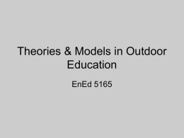 A Model of Outdoor Education