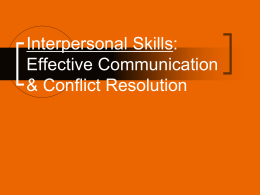 1.03b Interpersonal Skills Conflict PPT