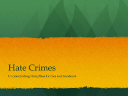 Hate crimesx