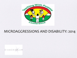 Microaggressions and Disability