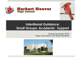 Intentional Guidance: Small Groups: Academic Support