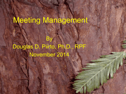 Meeting Management - Crestline Forestry :: Home