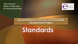 Standards - Private Education