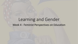 Learning and Gender