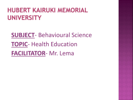 Hubert kairuki memorial university