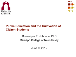 Public Education and the Cultivation of Citizen-Students