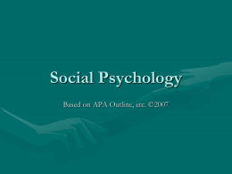 Social Psychologyx