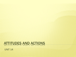 Attitudes and Actions