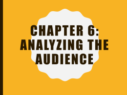 Chapter 6: Analyzing the Audience