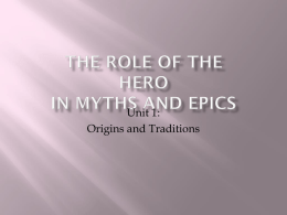 The Role of an Epic Hero ppt