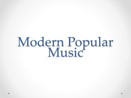 Modern Popular Music
