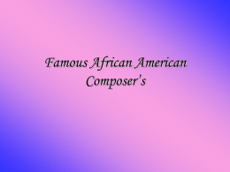 African American Composers