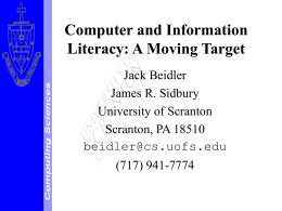 Computer and Information Literacy: A Moving Target