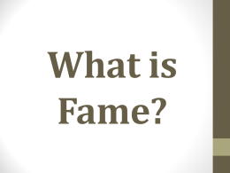 What is Fame? - Seomra Ranga