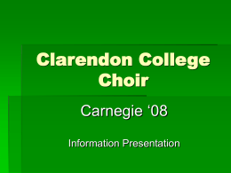 Clarendon College Choir