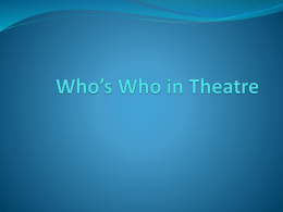 Who’s Who in Theatre