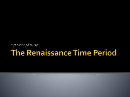 The Renaissance Time Period