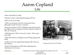 Aaron Copland - Yale University