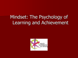 PowerPoint presentation about mindsets