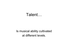 Talent is… - Farmington Public Schools