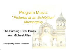 Program Music: Pictures at an Exhibition