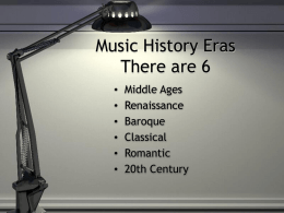 music history presentation