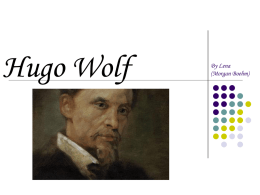 The Composer Hugo Wolf