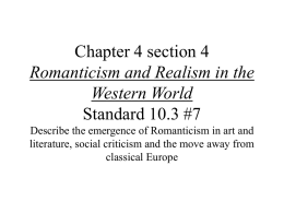 Romanticism and Realism in the Western World