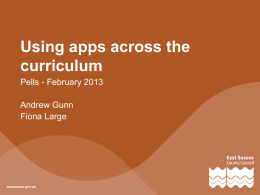 Using apps across the curriculum