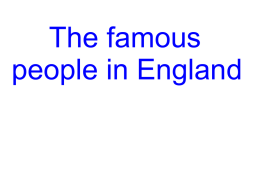 famous people in England