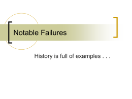 Notable Failures - GiftedEndorsementClass