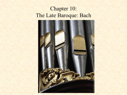 Chapter 6: Late Baroque Music – Bach and Handel