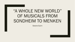 Alan Menken*s spin on Sondheim*s Music