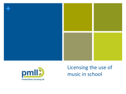 Licensing the use of music in school