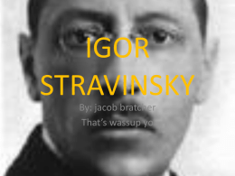 IGOR STRAVINSKY