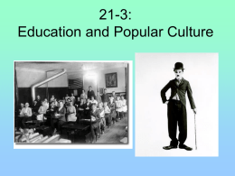 21-3: Education and Popular Culture