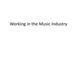 Working in the Music Industry