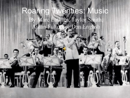 Roaring Twenties: Music
