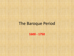 The Baroque Period