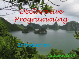 Introduction to declarative programmming and Prolog