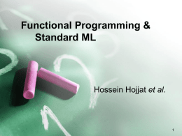 Functional Programming & Standard ML