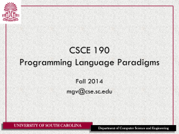 Programming Language Paradigms
