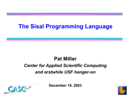 Center for Applied Scientific Computing Month DD, 1997