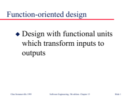 Function-oriented design
