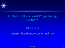 D16/B330/3C11 Functional Programming Lecture 5