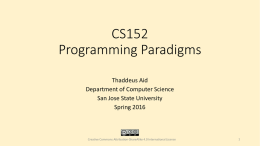 CS152-week1-1x - Department of Computer Science