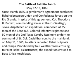Battle at Palmito Ranch File