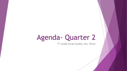 Agenda- Quarter 2