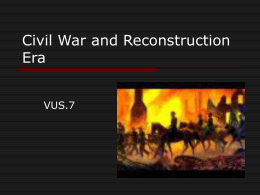 Civil War and Reconstruction Era